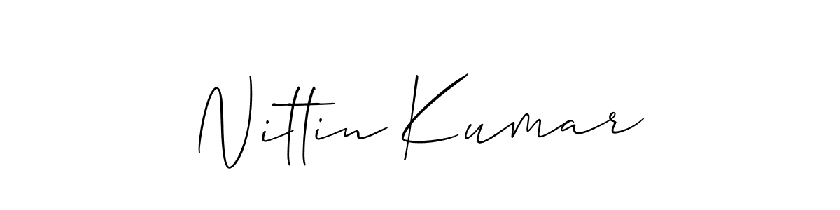 How to make Nittin Kumar signature? Allison_Script is a professional autograph style. Create handwritten signature for Nittin Kumar name. Nittin Kumar signature style 2 images and pictures png