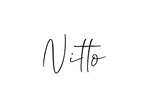 if you are searching for the best signature style for your name Nitto. so please give up your signature search. here we have designed multiple signature styles  using Allison_Script. Nitto signature style 2 images and pictures png