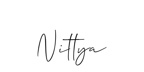 if you are searching for the best signature style for your name Nittya. so please give up your signature search. here we have designed multiple signature styles  using Allison_Script. Nittya signature style 2 images and pictures png