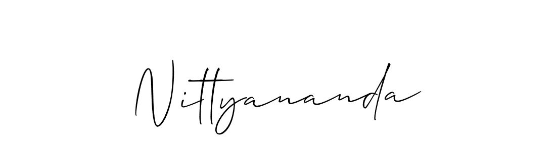 Also we have Nittyananda name is the best signature style. Create professional handwritten signature collection using Allison_Script autograph style. Nittyananda signature style 2 images and pictures png