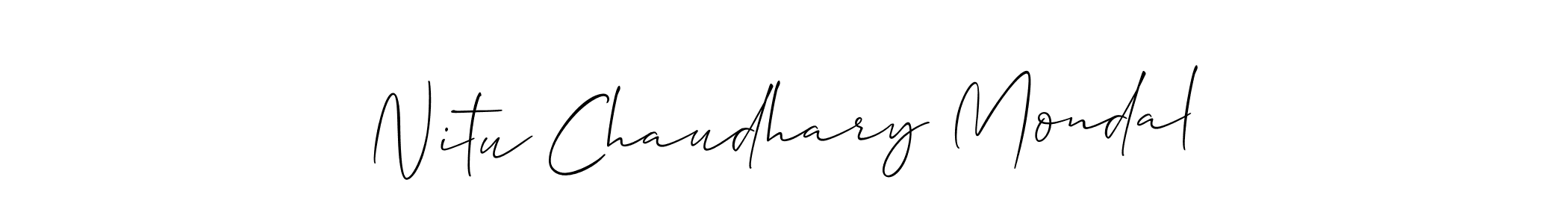 Use a signature maker to create a handwritten signature online. With this signature software, you can design (Allison_Script) your own signature for name Nitu Chaudhary Mondal. Nitu Chaudhary Mondal signature style 2 images and pictures png