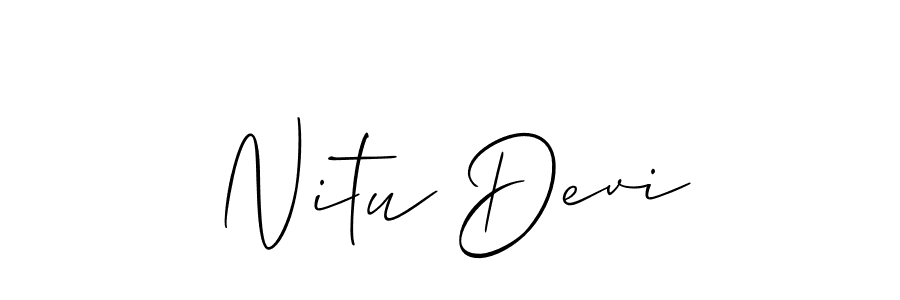 if you are searching for the best signature style for your name Nitu Devi. so please give up your signature search. here we have designed multiple signature styles  using Allison_Script. Nitu Devi signature style 2 images and pictures png