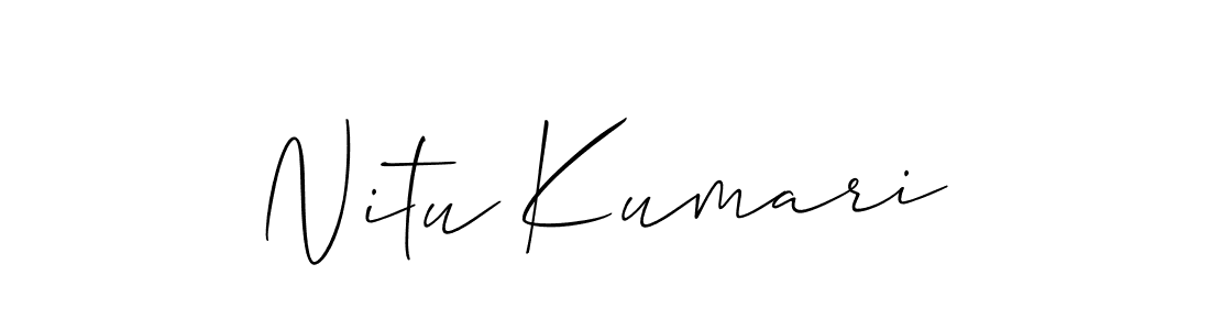 You should practise on your own different ways (Allison_Script) to write your name (Nitu Kumari) in signature. don't let someone else do it for you. Nitu Kumari signature style 2 images and pictures png