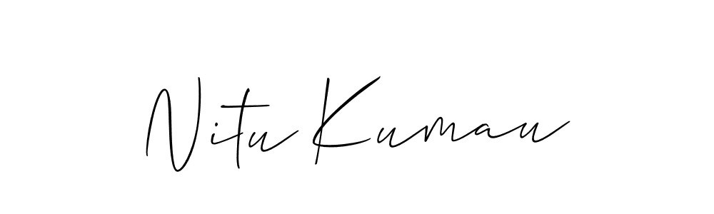 Design your own signature with our free online signature maker. With this signature software, you can create a handwritten (Allison_Script) signature for name Nitu Kumau. Nitu Kumau signature style 2 images and pictures png