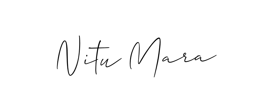 Make a short Nitu Mara signature style. Manage your documents anywhere anytime using Allison_Script. Create and add eSignatures, submit forms, share and send files easily. Nitu Mara signature style 2 images and pictures png