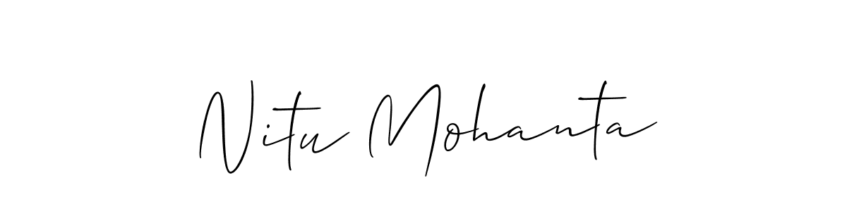 Nitu Mohanta stylish signature style. Best Handwritten Sign (Allison_Script) for my name. Handwritten Signature Collection Ideas for my name Nitu Mohanta. Nitu Mohanta signature style 2 images and pictures png