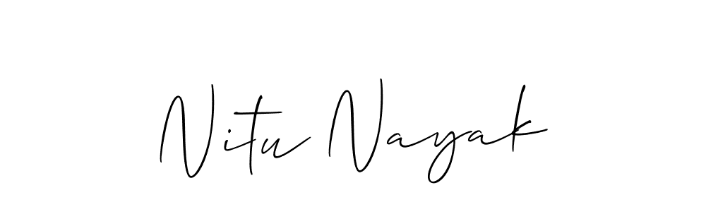 How to make Nitu Nayak name signature. Use Allison_Script style for creating short signs online. This is the latest handwritten sign. Nitu Nayak signature style 2 images and pictures png