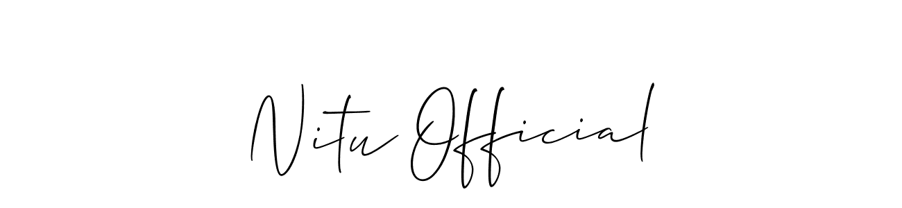 You can use this online signature creator to create a handwritten signature for the name Nitu Official. This is the best online autograph maker. Nitu Official signature style 2 images and pictures png