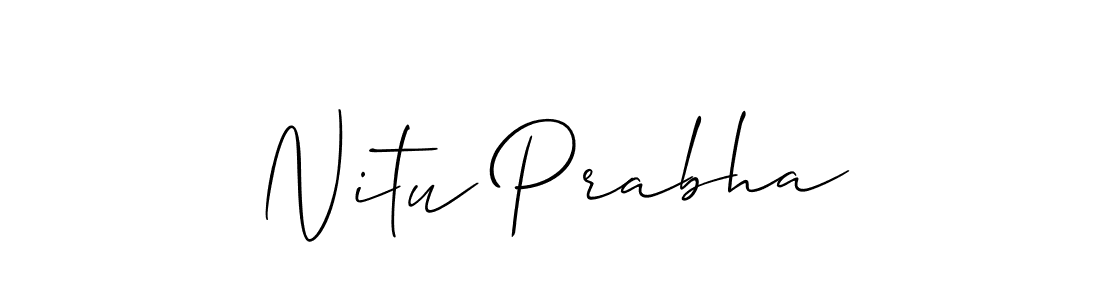 Also we have Nitu Prabha name is the best signature style. Create professional handwritten signature collection using Allison_Script autograph style. Nitu Prabha signature style 2 images and pictures png