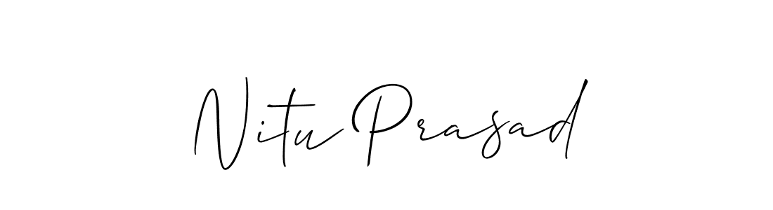 How to make Nitu Prasad signature? Allison_Script is a professional autograph style. Create handwritten signature for Nitu Prasad name. Nitu Prasad signature style 2 images and pictures png