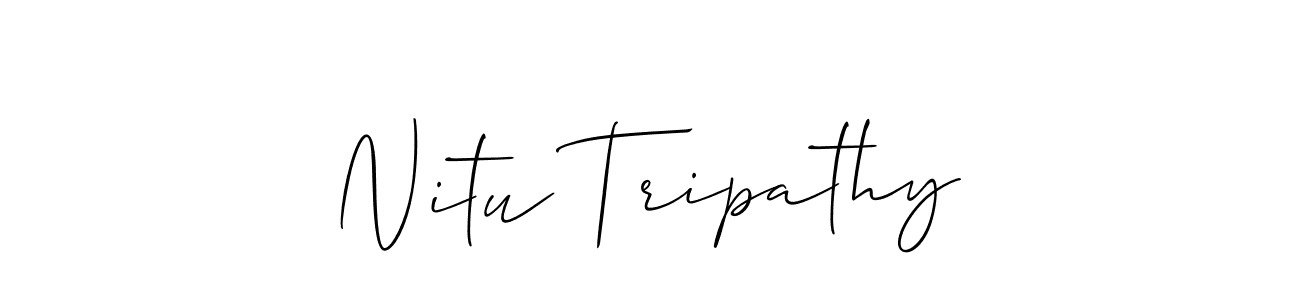 Similarly Allison_Script is the best handwritten signature design. Signature creator online .You can use it as an online autograph creator for name Nitu Tripathy. Nitu Tripathy signature style 2 images and pictures png