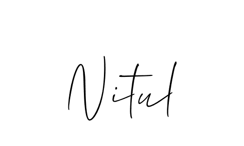 Make a beautiful signature design for name Nitul. Use this online signature maker to create a handwritten signature for free. Nitul signature style 2 images and pictures png