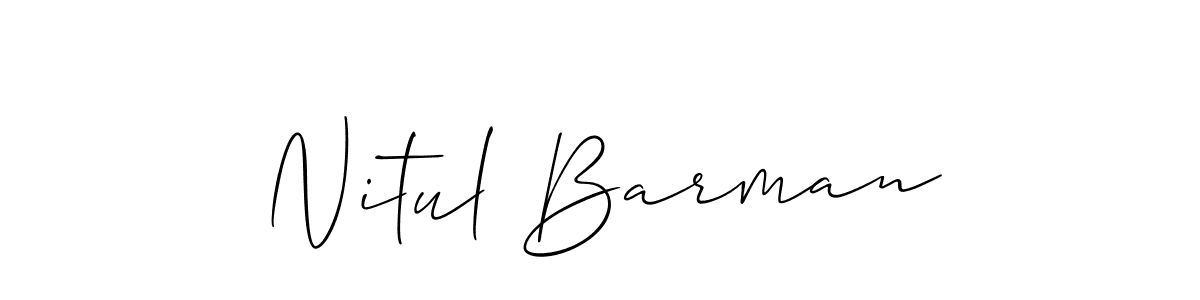 Use a signature maker to create a handwritten signature online. With this signature software, you can design (Allison_Script) your own signature for name Nitul Barman. Nitul Barman signature style 2 images and pictures png