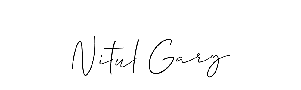 This is the best signature style for the Nitul Garg name. Also you like these signature font (Allison_Script). Mix name signature. Nitul Garg signature style 2 images and pictures png