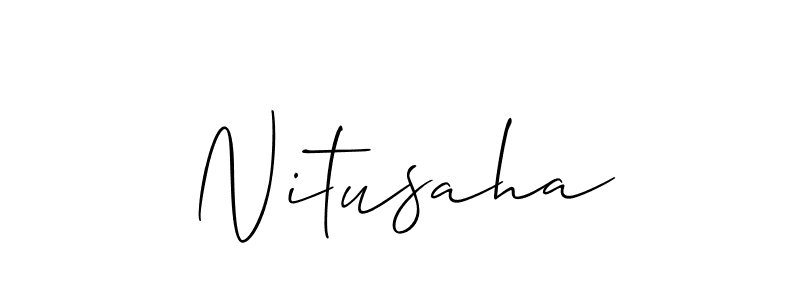 Also You can easily find your signature by using the search form. We will create Nitusaha name handwritten signature images for you free of cost using Allison_Script sign style. Nitusaha signature style 2 images and pictures png