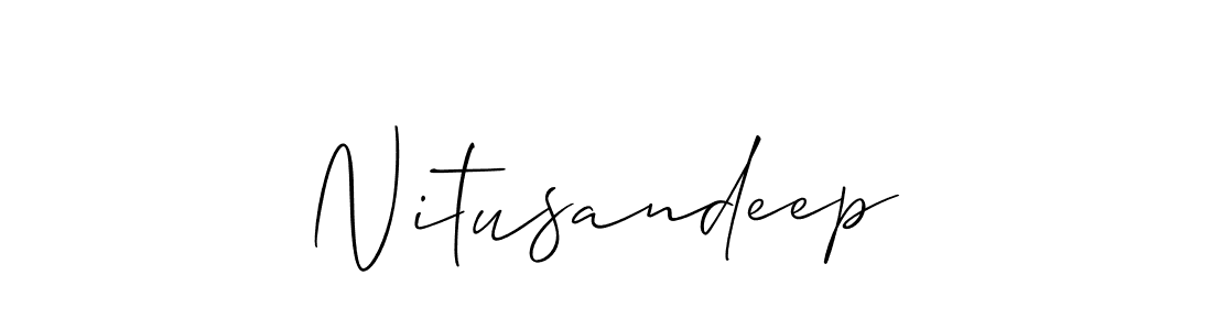 You should practise on your own different ways (Allison_Script) to write your name (Nitusandeep) in signature. don't let someone else do it for you. Nitusandeep signature style 2 images and pictures png