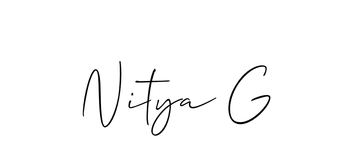How to Draw Nitya G signature style? Allison_Script is a latest design signature styles for name Nitya G. Nitya G signature style 2 images and pictures png