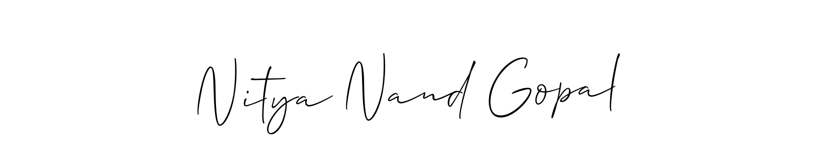 This is the best signature style for the Nitya Nand Gopal name. Also you like these signature font (Allison_Script). Mix name signature. Nitya Nand Gopal signature style 2 images and pictures png