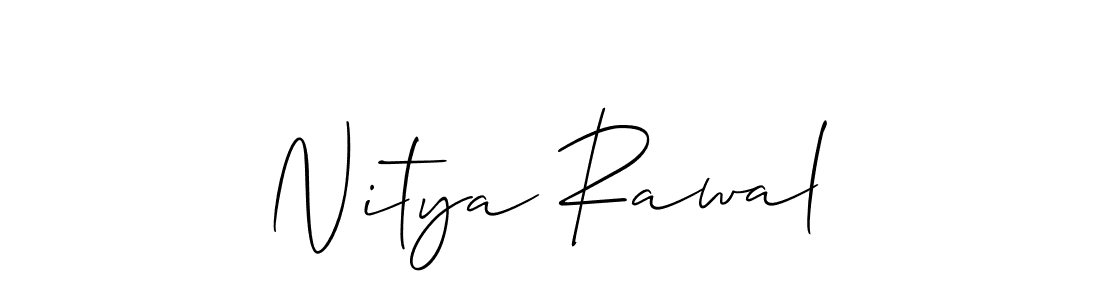 Design your own signature with our free online signature maker. With this signature software, you can create a handwritten (Allison_Script) signature for name Nitya Rawal. Nitya Rawal signature style 2 images and pictures png