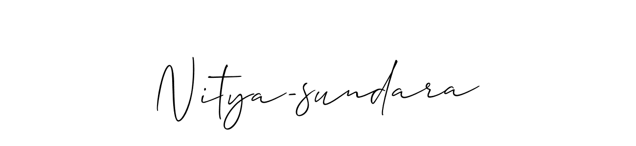 Best and Professional Signature Style for Nitya-sundara. Allison_Script Best Signature Style Collection. Nitya-sundara signature style 2 images and pictures png