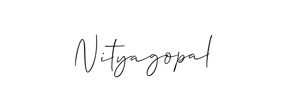 Also we have Nityagopal name is the best signature style. Create professional handwritten signature collection using Allison_Script autograph style. Nityagopal signature style 2 images and pictures png