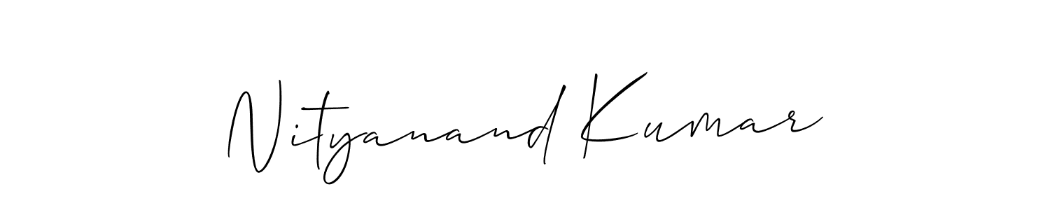 How to make Nityanand Kumar signature? Allison_Script is a professional autograph style. Create handwritten signature for Nityanand Kumar name. Nityanand Kumar signature style 2 images and pictures png