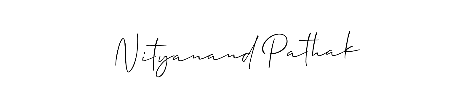 Nityanand Pathak stylish signature style. Best Handwritten Sign (Allison_Script) for my name. Handwritten Signature Collection Ideas for my name Nityanand Pathak. Nityanand Pathak signature style 2 images and pictures png