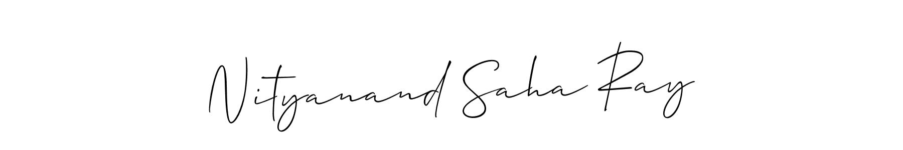 if you are searching for the best signature style for your name Nityanand Saha Ray. so please give up your signature search. here we have designed multiple signature styles  using Allison_Script. Nityanand Saha Ray signature style 2 images and pictures png