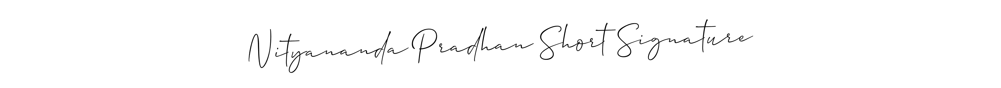 Use a signature maker to create a handwritten signature online. With this signature software, you can design (Allison_Script) your own signature for name Nityananda Pradhan Short Signature. Nityananda Pradhan Short Signature signature style 2 images and pictures png