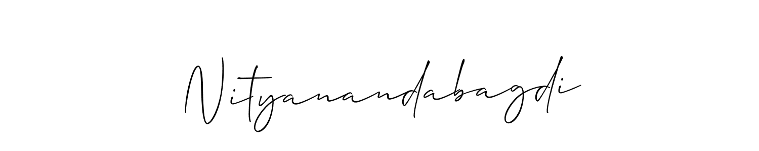 How to make Nityanandabagdi name signature. Use Allison_Script style for creating short signs online. This is the latest handwritten sign. Nityanandabagdi signature style 2 images and pictures png