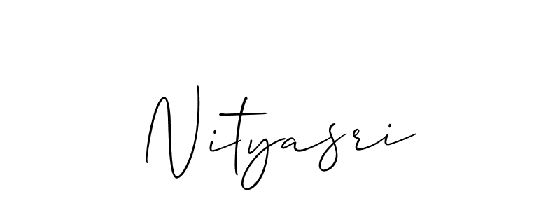 How to make Nityasri signature? Allison_Script is a professional autograph style. Create handwritten signature for Nityasri name. Nityasri signature style 2 images and pictures png