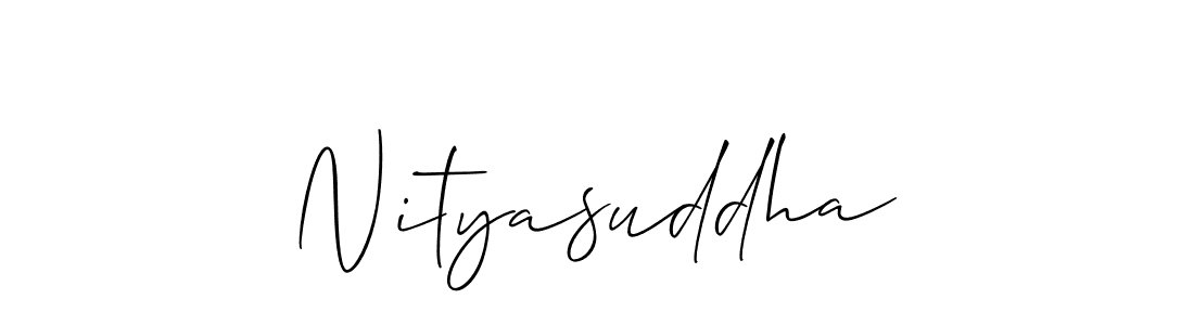 Allison_Script is a professional signature style that is perfect for those who want to add a touch of class to their signature. It is also a great choice for those who want to make their signature more unique. Get Nityasuddha name to fancy signature for free. Nityasuddha signature style 2 images and pictures png