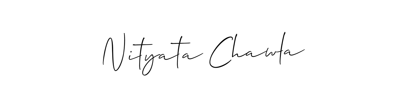 Design your own signature with our free online signature maker. With this signature software, you can create a handwritten (Allison_Script) signature for name Nityata Chawla. Nityata Chawla signature style 2 images and pictures png
