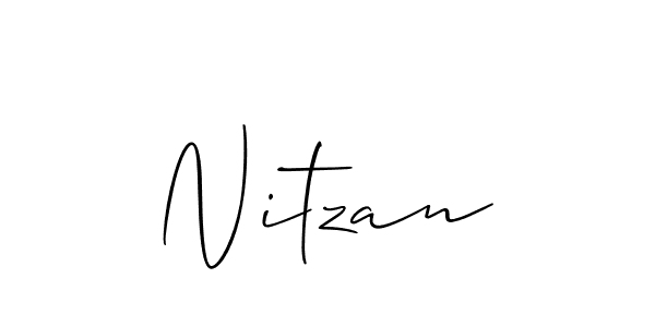 Create a beautiful signature design for name Nitzan. With this signature (Allison_Script) fonts, you can make a handwritten signature for free. Nitzan signature style 2 images and pictures png