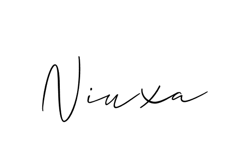 Use a signature maker to create a handwritten signature online. With this signature software, you can design (Allison_Script) your own signature for name Niuxa. Niuxa signature style 2 images and pictures png