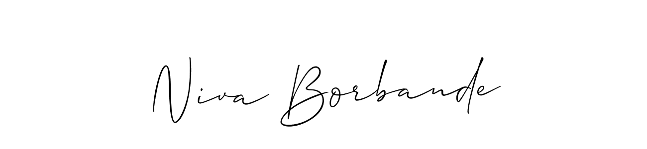 Make a beautiful signature design for name Niva Borbande. With this signature (Allison_Script) style, you can create a handwritten signature for free. Niva Borbande signature style 2 images and pictures png