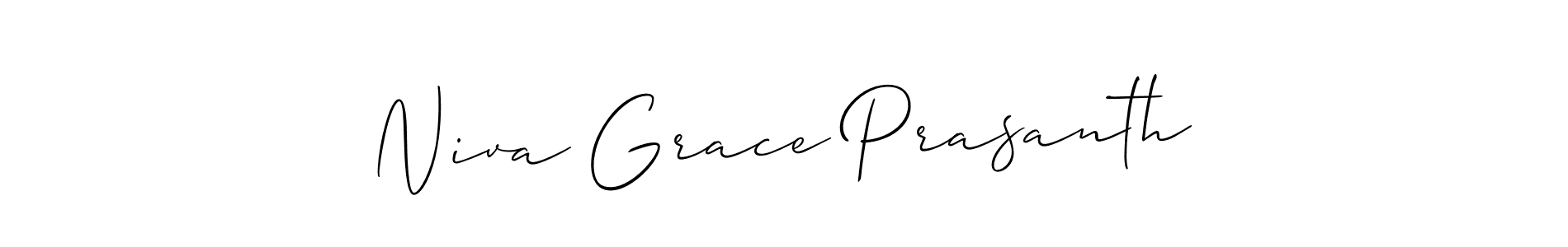 Also You can easily find your signature by using the search form. We will create Niva Grace Prasanth name handwritten signature images for you free of cost using Allison_Script sign style. Niva Grace Prasanth signature style 2 images and pictures png