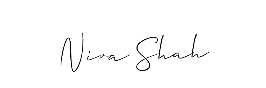 How to Draw Niva Shah signature style? Allison_Script is a latest design signature styles for name Niva Shah. Niva Shah signature style 2 images and pictures png