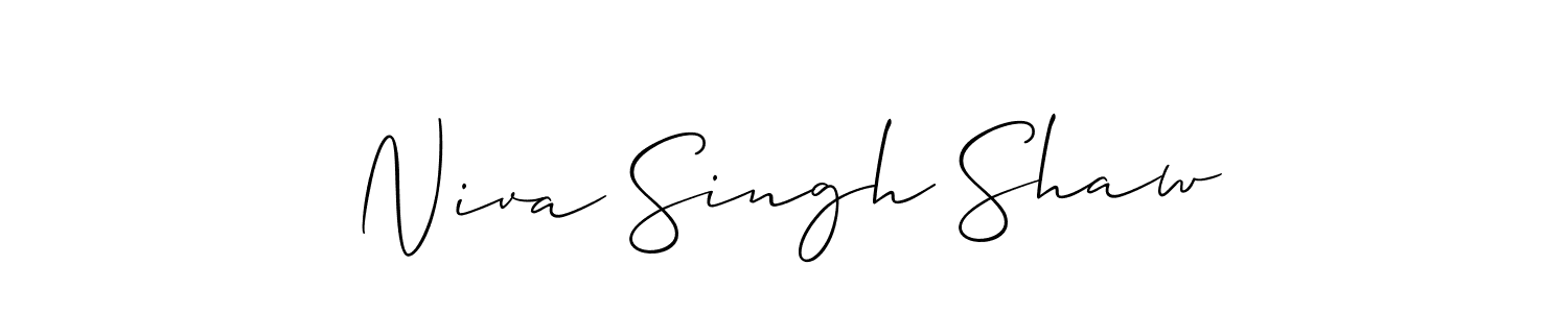 Allison_Script is a professional signature style that is perfect for those who want to add a touch of class to their signature. It is also a great choice for those who want to make their signature more unique. Get Niva Singh Shaw name to fancy signature for free. Niva Singh Shaw signature style 2 images and pictures png