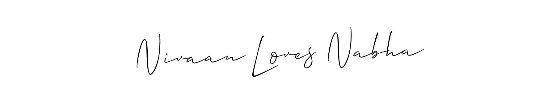 Make a beautiful signature design for name Nivaan Loves Nabha. Use this online signature maker to create a handwritten signature for free. Nivaan Loves Nabha signature style 2 images and pictures png