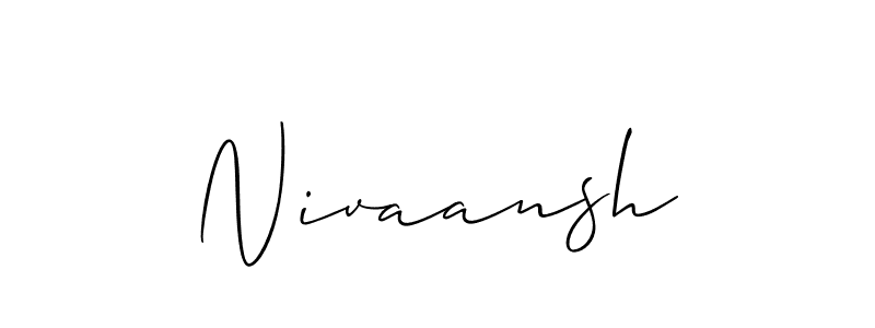 Nivaansh stylish signature style. Best Handwritten Sign (Allison_Script) for my name. Handwritten Signature Collection Ideas for my name Nivaansh. Nivaansh signature style 2 images and pictures png