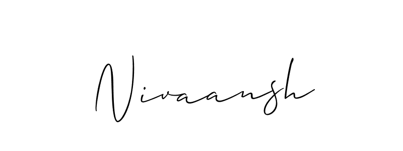 You should practise on your own different ways (Allison_Script) to write your name (Nivaansh) in signature. don't let someone else do it for you. Nivaansh signature style 2 images and pictures png