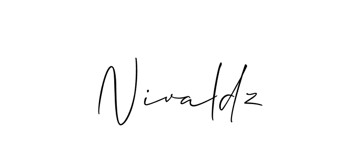 You can use this online signature creator to create a handwritten signature for the name Nivaldz. This is the best online autograph maker. Nivaldz signature style 2 images and pictures png
