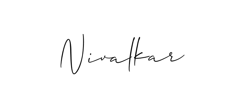 Nivalkar stylish signature style. Best Handwritten Sign (Allison_Script) for my name. Handwritten Signature Collection Ideas for my name Nivalkar. Nivalkar signature style 2 images and pictures png