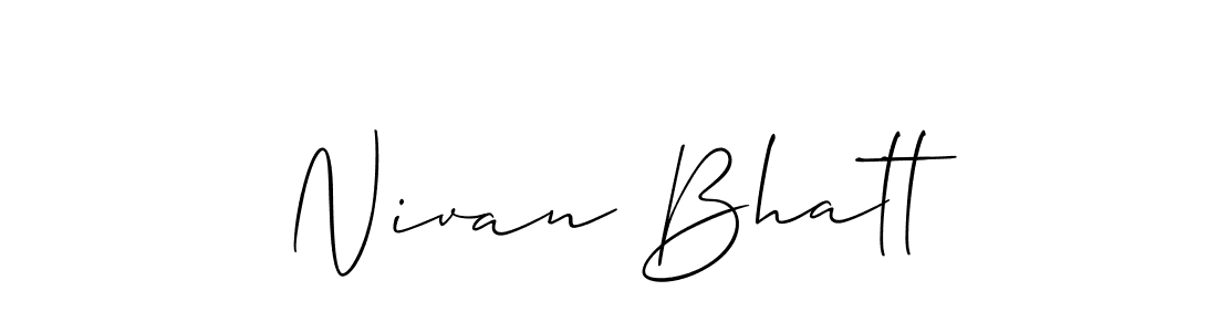 Nivan Bhatt stylish signature style. Best Handwritten Sign (Allison_Script) for my name. Handwritten Signature Collection Ideas for my name Nivan Bhatt. Nivan Bhatt signature style 2 images and pictures png
