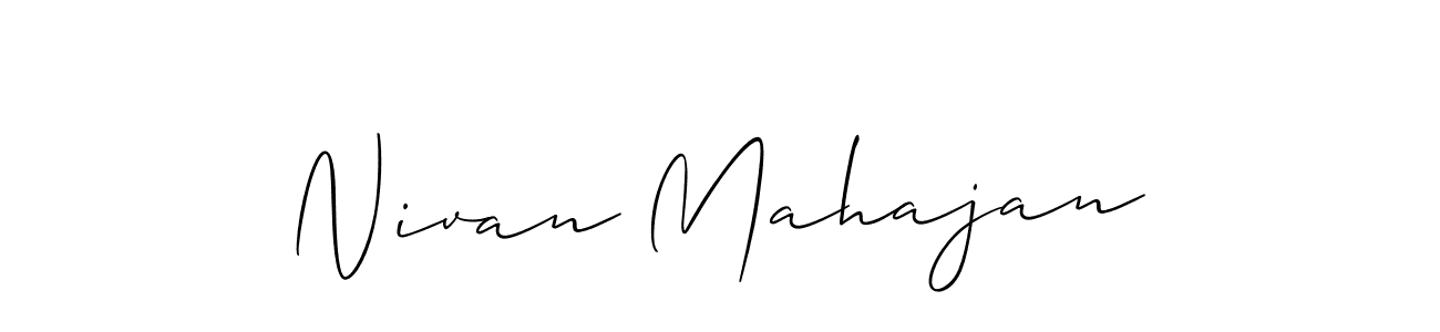 if you are searching for the best signature style for your name Nivan Mahajan. so please give up your signature search. here we have designed multiple signature styles  using Allison_Script. Nivan Mahajan signature style 2 images and pictures png