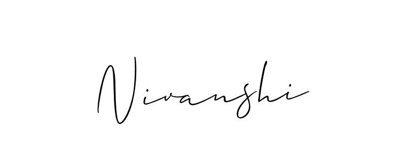 Nivanshi stylish signature style. Best Handwritten Sign (Allison_Script) for my name. Handwritten Signature Collection Ideas for my name Nivanshi. Nivanshi signature style 2 images and pictures png