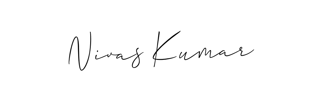 Also we have Nivas Kumar name is the best signature style. Create professional handwritten signature collection using Allison_Script autograph style. Nivas Kumar signature style 2 images and pictures png