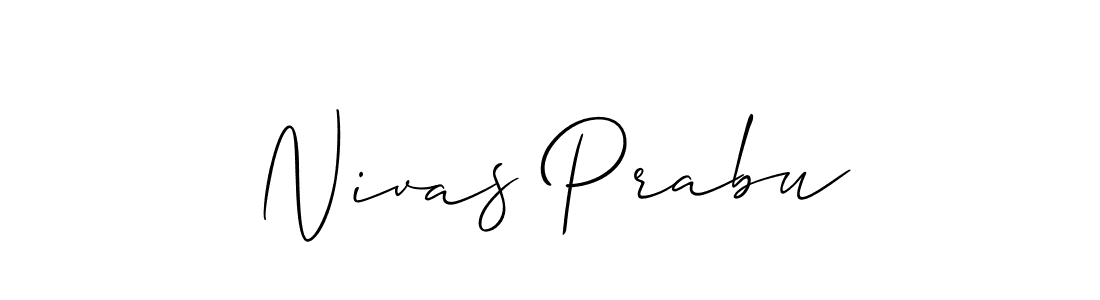 Also we have Nivas Prabu name is the best signature style. Create professional handwritten signature collection using Allison_Script autograph style. Nivas Prabu signature style 2 images and pictures png
