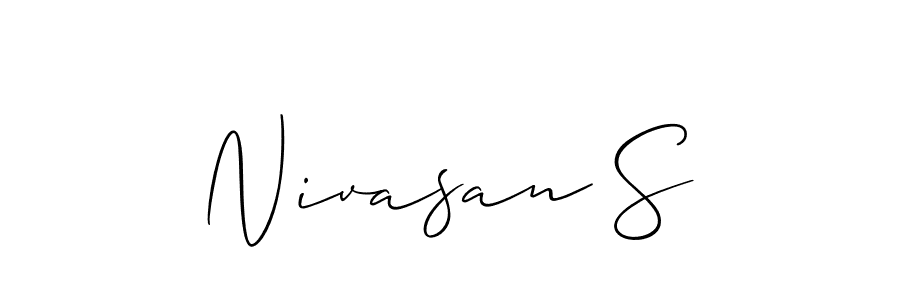 Make a beautiful signature design for name Nivasan S. Use this online signature maker to create a handwritten signature for free. Nivasan S signature style 2 images and pictures png